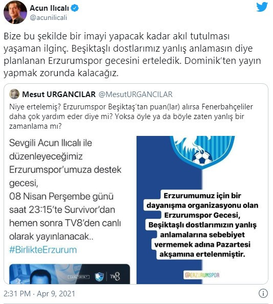 Acun Ilıcalı'dan Beşiktaşlı yöneticiye sert yanıt! "Yüzün kızarır mı?" - Resim : 1