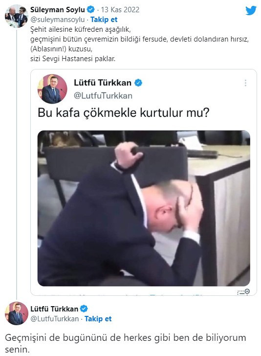 Bakan Soylu ile İYİ Partili Lütfü Türkkan birbirine girdi! "Aşağılık, hırsız..." - Resim : 1