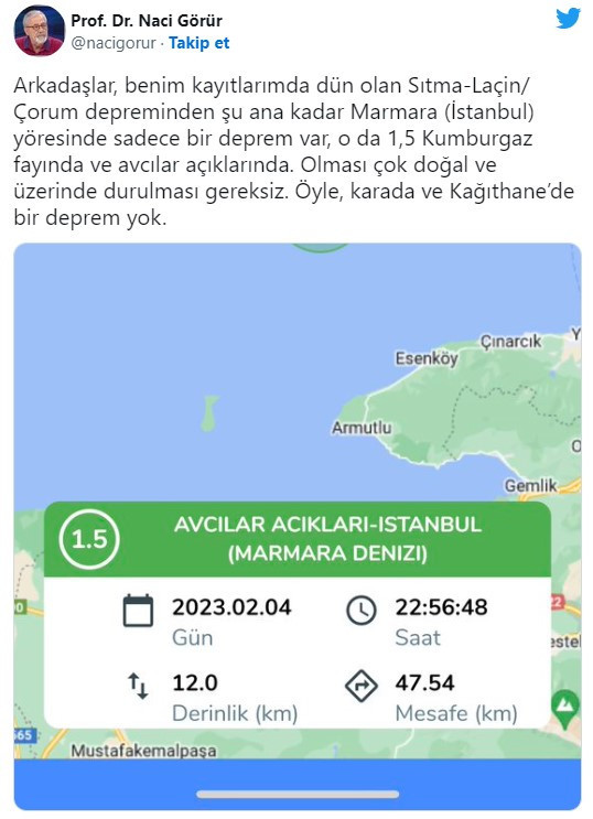 Naci Görür'den 'Kağıthane depremi' açıklaması! Önce olmadı dedi, sonra özür diledi - Resim : 1