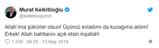 Murat Kelkitlioğlu üçüncü kez baba oldu! - Resim : 1