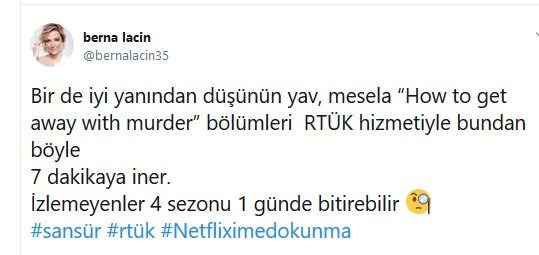 Berna Laçin'den RTÜK'e sansür göndermesi - Resim : 1