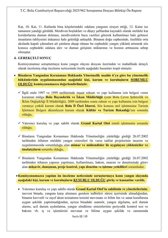 Özgür Özel, yangın faciasıyla ilgili bilirkişi raporunu paylaştı: Sorumlular ortada - Resim : 2