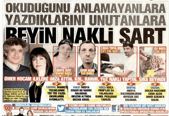 Takvim'den kendisini eleştirenlere olay yanıt! Beyin nakli şart! - Resim : 2