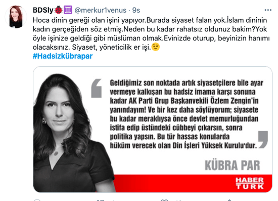 İmamı eleştiren Kübra Par hedefe konuldu! 'Hadsiz Kübra Par' - Resim : 5