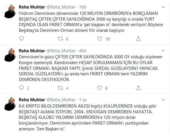 Reha Muhtar'dan bomba Beşiktaş iddiası! Yıldırım Demirören... - Resim : 1