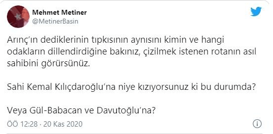 AK Parti'de kavga patladı! Metiner'den Arınç'a zehir zemberek sözler! - Resim : 2