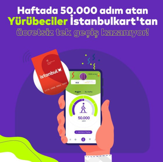 İBB'den ücretsiz ulaşım müjdesi! 50 bin adıma tek geçişlik İstanbulkart hediyesi - Resim : 1