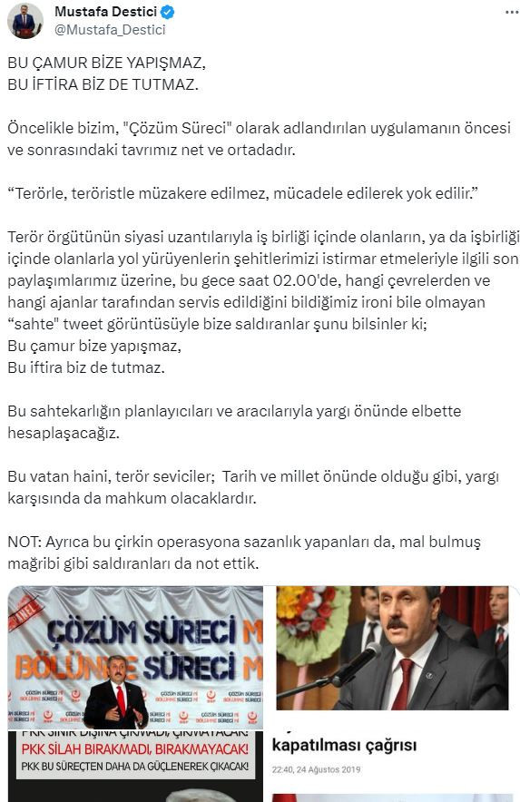 "Özerkliği kabul edebiliriz" paylaşımı yaptı mı? Destici'den açıklama var - Resim : 2