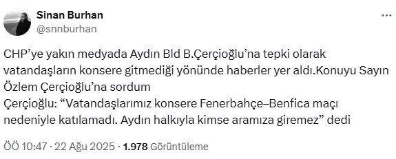 Özlem Çerçioğlu konserdeki boş koltukların suçunu Fenerbahçe'ye attı - Resim : 2