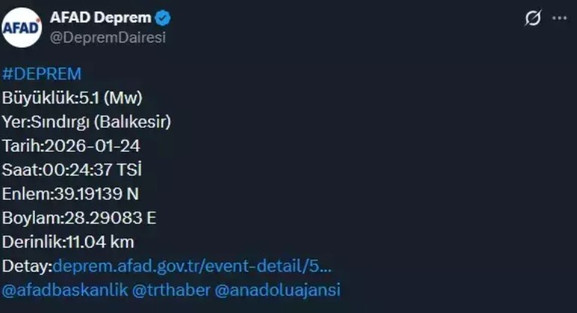 Sındırgı'da şiddetli deprem! İstanbul'da da hissedildi! - Resim : 1