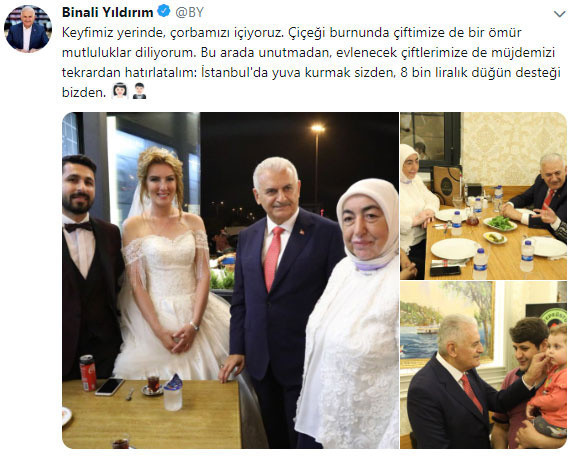 Binali Yıldırım'dan çorbacıda İmamoğlu tweeti - Resim : 1