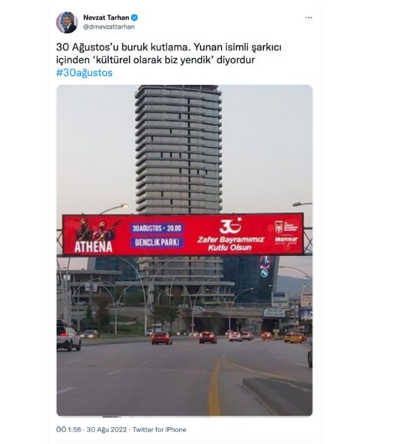 Üsküdar Üniversitesi Rektörü Prof. Nevzat Tarhan, Athena'yı hedef aldı - Resim : 1