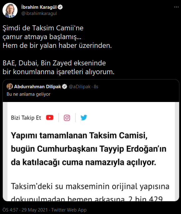 Yeni Şafak yazarı Karagül ile Yeni Akit yazarı Dilipak arasında Taksim Camii tartışması! - Resim : 2