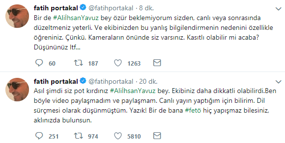 Fatih Portakal'dan AK Partili Ali İhsan Yavuz'a tepki! - Resim : 1