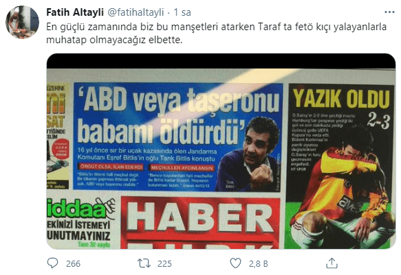Fatih Altaylı'dan Hilal Kaplan'a çok ağır sözler: "FETÖ kıçı yalayanlarla muhatap olmayacağız" - Resim : 1