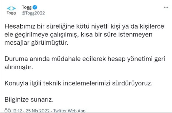 Togg'a hacker saldırısı! Resmi açıklama geldi - Resim : 2
