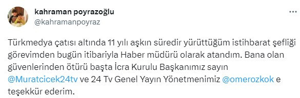 TürkMedya’da üst düzey görev değişikliği! Hangi göreve getirildi? - Resim : 1