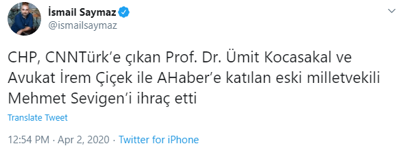 CHP, CNN ve aHaber'e çıkan iki ismi daha ihraç etti - Resim : 1
