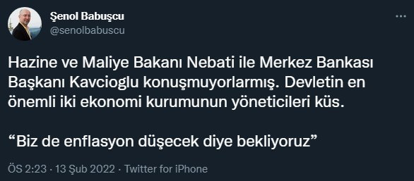 Şahap Kavcıoğlu ile Nureddin Nebati hakkında 'küs' iddiası! "Enflasyon düşecek diye bekliyoruz..." - Resim : 1