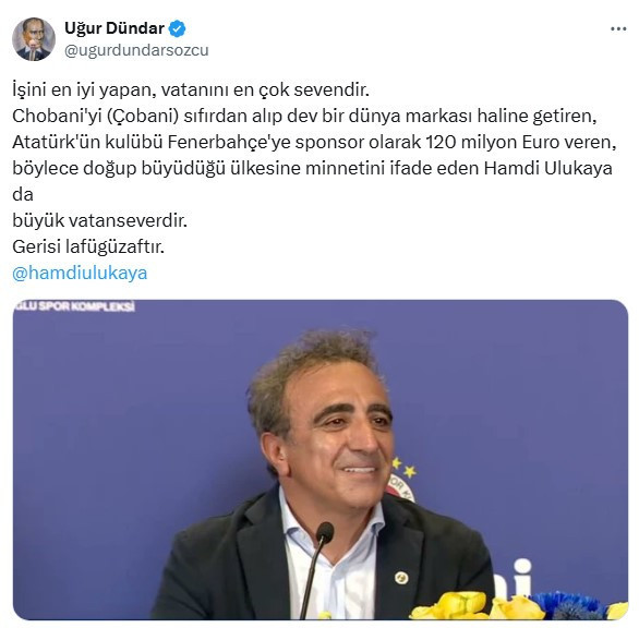Uğur Dündar'ın 'Chobani' paylaşımı tartışma yarattı! Vatanseverlik parayla alınan bir değer mi? - Resim : 2