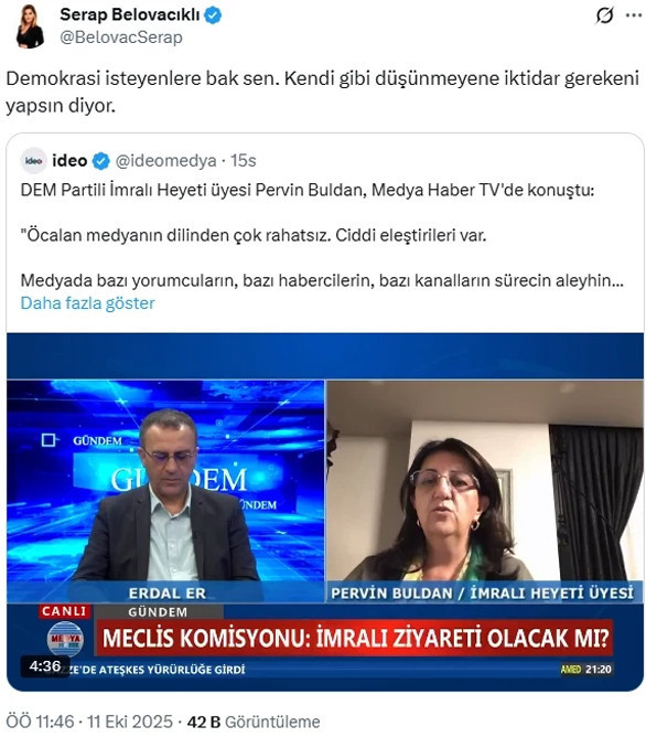 Pervin Buldan'ın medya ‘uyarısı’na tepki yağdı: 'Demokrasi isteyenlere bak sen!' - Resim : 3