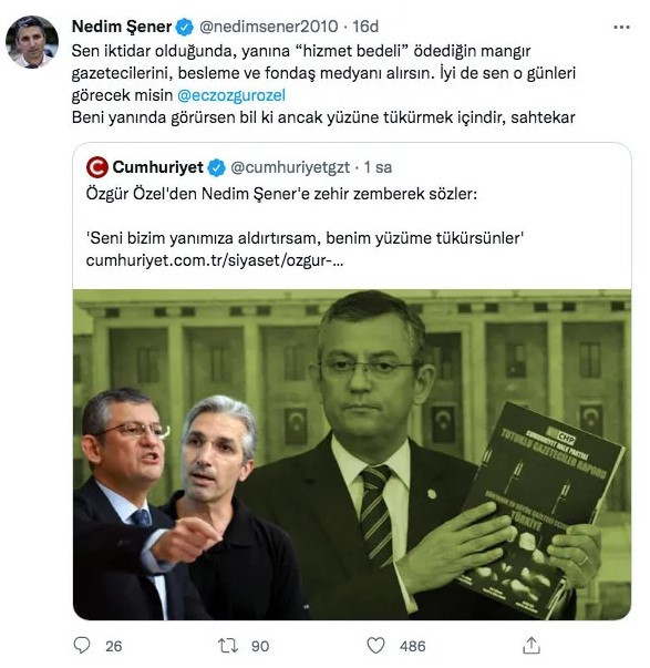 Nedim Şener ile CHP'li Özgür Özel birbirine girdi! "Yüzüne tükürmek içindir, sahtekar" - Resim : 1