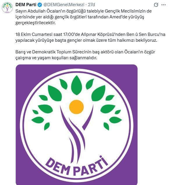 Öcalan'ın "Umut hakkı" talebi sonrası DEM Parti harekete geçti - Resim : 1