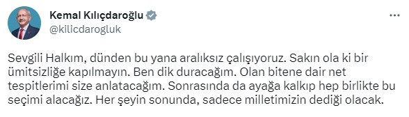 Kemal Kılıçdaroğlu'ndan yeni açıklama! 'Olan bitene dair net tespitlerimi size anlatacağım' - Resim : 1