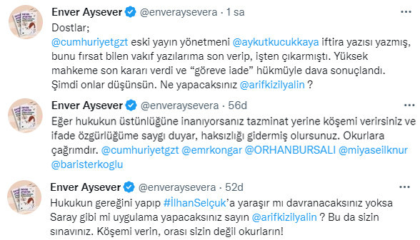 Enver Aysever ve Aykut Küçükkaya’nın ‘Cumhuriyet’ kavgası! "Aramızda dostluk hukuku varsa..." - Resim : 1