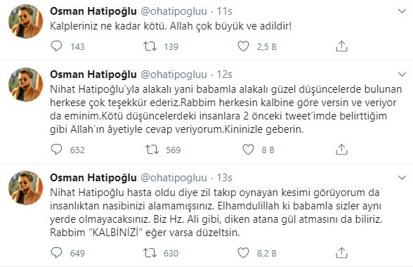 Nihat Hatipoğlu'nun oğlu olumsuz yorumlara isyan etti: Kininizle geberin - Resim : 1
