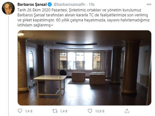 Yıldırım Mayruk ve Barbaros Şansal şirketlerini kapattı: Hoşçakalın, laik kalın - Resim : 1