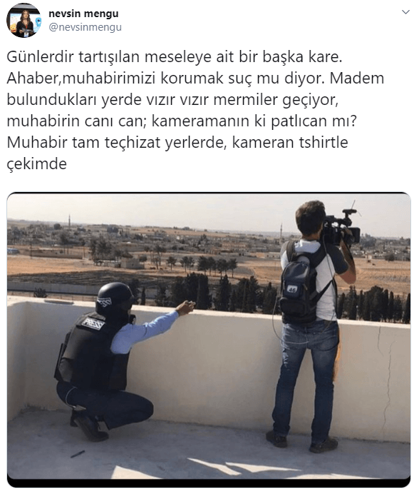 A Haber skandalında yeni kare!  Muhabir tam teçhizat yerlerde, kameraman t-shirtle çekimde! - Resim : 1
