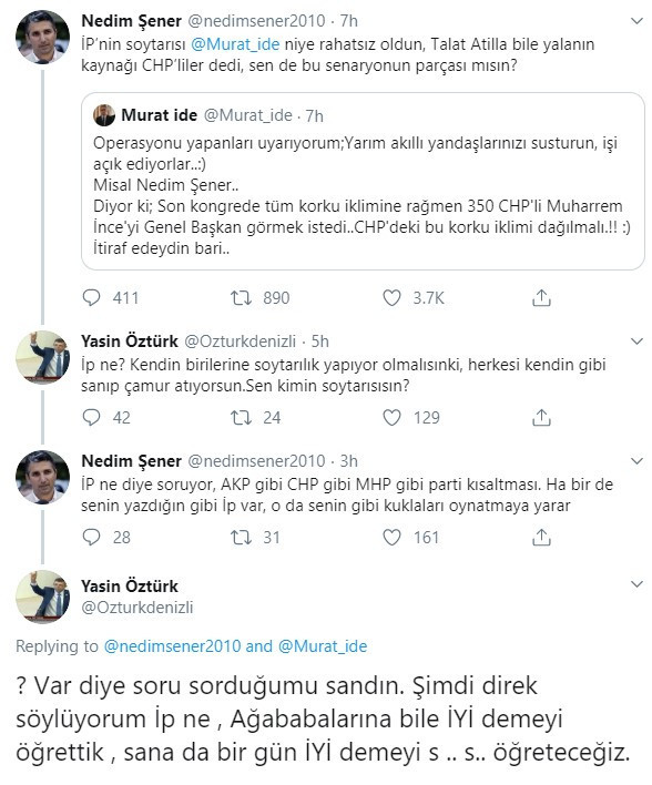 İYİ Partili milletvekili ve Nedim Şener sosyal medyada tartıştı! - Resim : 1