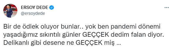 TRT Ana Haber sunucusu Ersoy Dede, Tarkan'ı hedef aldı: "Ödlek, delikanlı gibi desene..." - Resim : 1