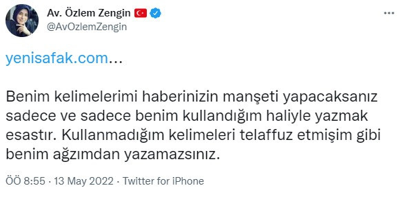 AKP Genel Başkan Yardımcısı Özlem Zengin’den Yeni Şafak’a tepki! - Resim : 1