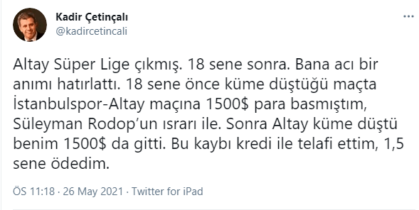 Altay'ın zaferi ünlü gazeteciye kötü anılarını hatırlattı - Resim : 1