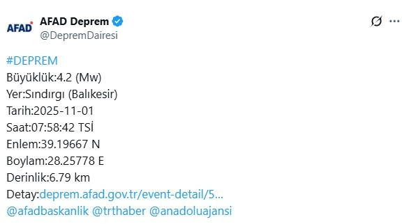 Beşik gibi sallanıyor... Balıkesir Sındırgı'da korkutan deprem! - Resim : 1