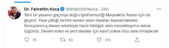 Bakan Koca'dan 'malpraktis davaları' açıklaması: Üzgünüz - Resim : 1