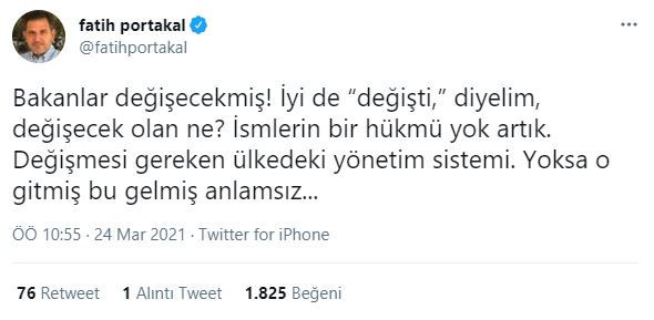 Fatih Portakal'dan 'bakanlar değişecek' iddiasına çarpıcı yorum - Resim : 1