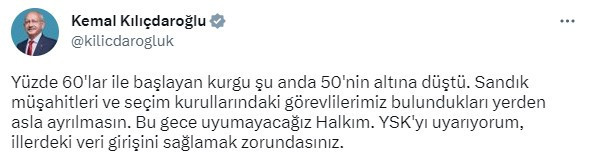 Kılıçdaroğlu'ndan yeni açıklama: YSK'yı uyarıyorum, veri girişini sağlayın! - Resim : 1