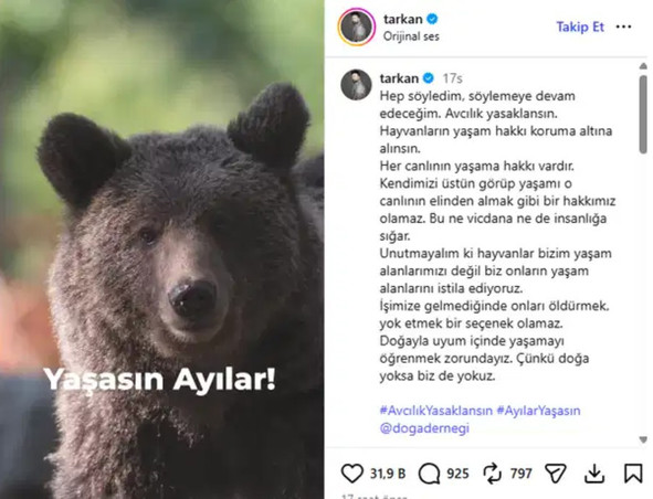 Tarkan'dan dikkat çeken çağrı: İnsanlığa sığmaz - Resim : 1
