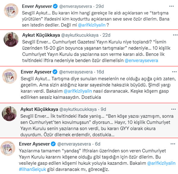Enver Aysever ve Aykut Küçükkaya’nın ‘Cumhuriyet’ kavgası! "Aramızda dostluk hukuku varsa..." - Resim : 3