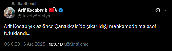 1 ay i&ccedil;erisinde 3. kez: İlave TV y&ouml;neticisi Arif Kocabıyık tutuklandı - Resim : 1