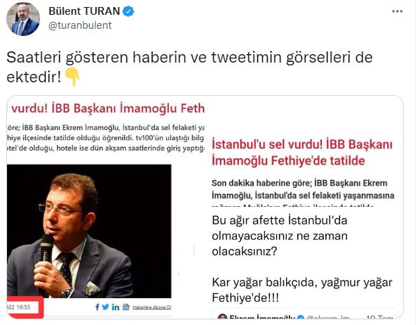 AKP’li Bülent Turan’dan İmamoğlu’na "otel" yanıtı: Komik bile değilsin, zavallı - Resim : 1