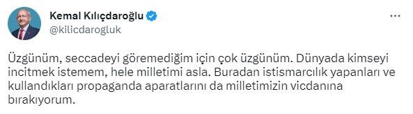 Seccadeye ayakkabı ile basan Kılıçdaroğlu'ndan ilk açıklama: Çok üzgünüm - Resim : 1
