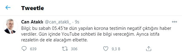 Can Ataklı Koronavirüs'ü yendiğini açıkladı - Resim : 1