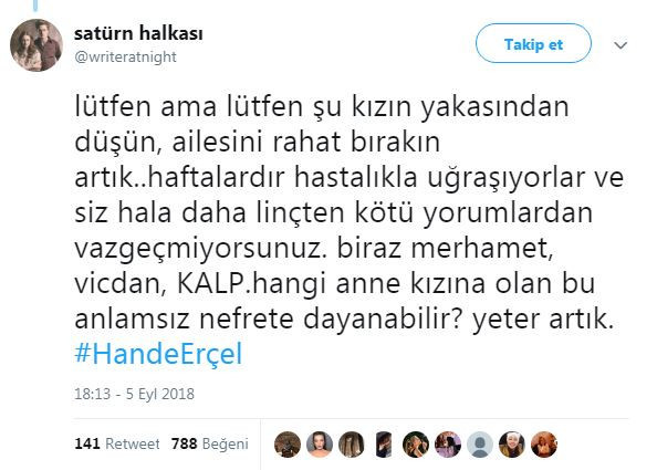 Hande Erçel'in annesinin son mesajı: Hangi anne, kızına olan bu anlamsız nefrete dayanabilir? - Resim : 1