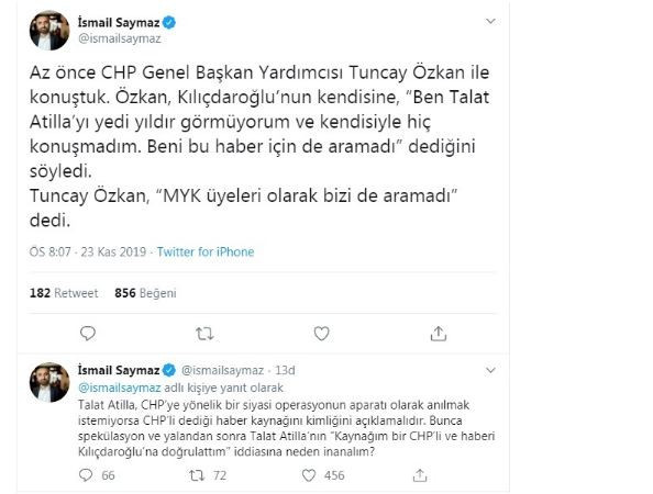 Kılıçdaroğlu'ndan Talat Atilla'nın iddiasına yanıt: 7 yıldır görmüyorum - Resim : 1