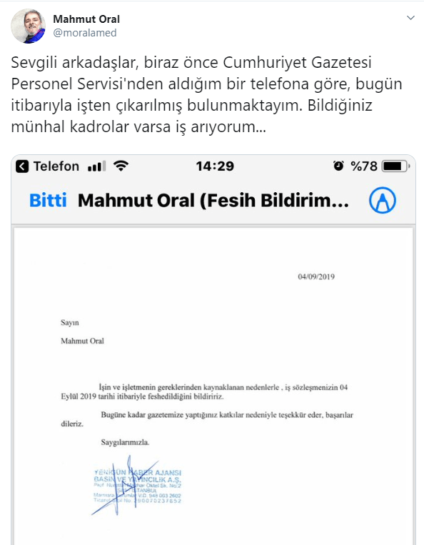 Cumhuriyet Gazetesi'nde tenkisat depremi! Kimlerle yollar ayrıldı? - Resim : 1