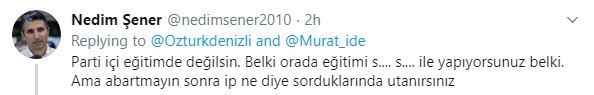 İYİ Partili milletvekili ve Nedim Şener sosyal medyada tartıştı! - Resim : 2